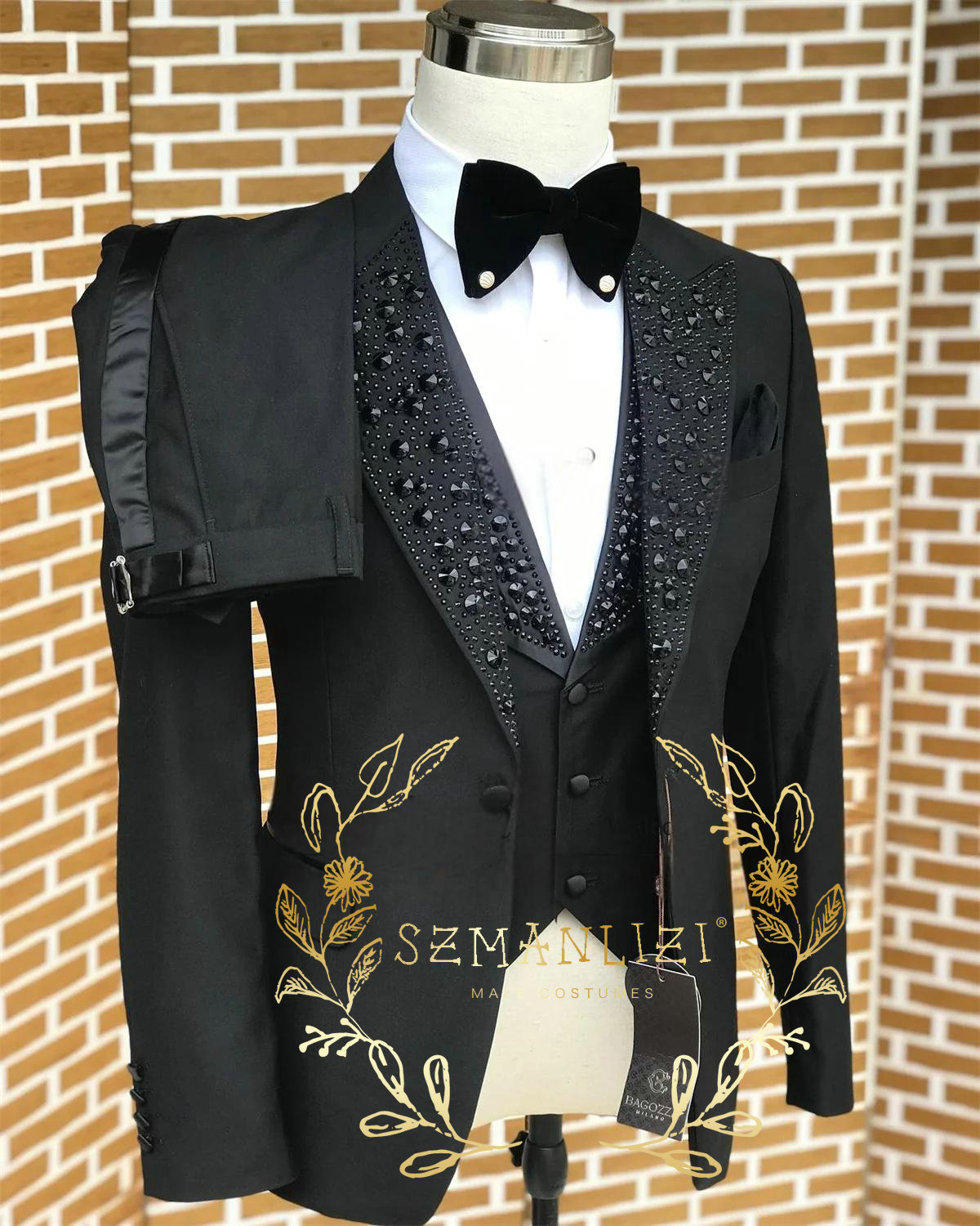 Formal Wear For Men In Wedding - 高級メンズビジネススーツ,メンズプロムブレザー,カスタムメイドの新郎服,黒のタキシード,スリムフィット,3個