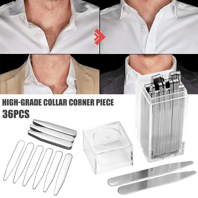 Collar Stay Metal - 36個入り ステンレス製 シャツカラーステイヤー メンズ用 2.2/2.5/2.7インチ ドレスシャツ用