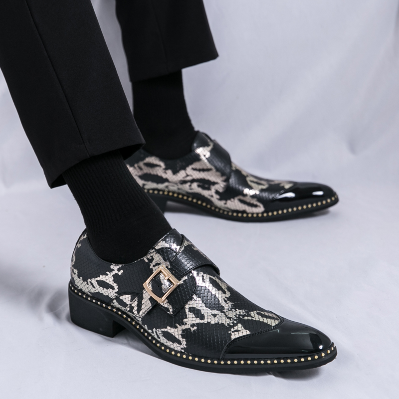 レトロクラシック Le Fu 靴男性 PU ブラックグリーン - Men Formal Wear Brands のレビューと価格