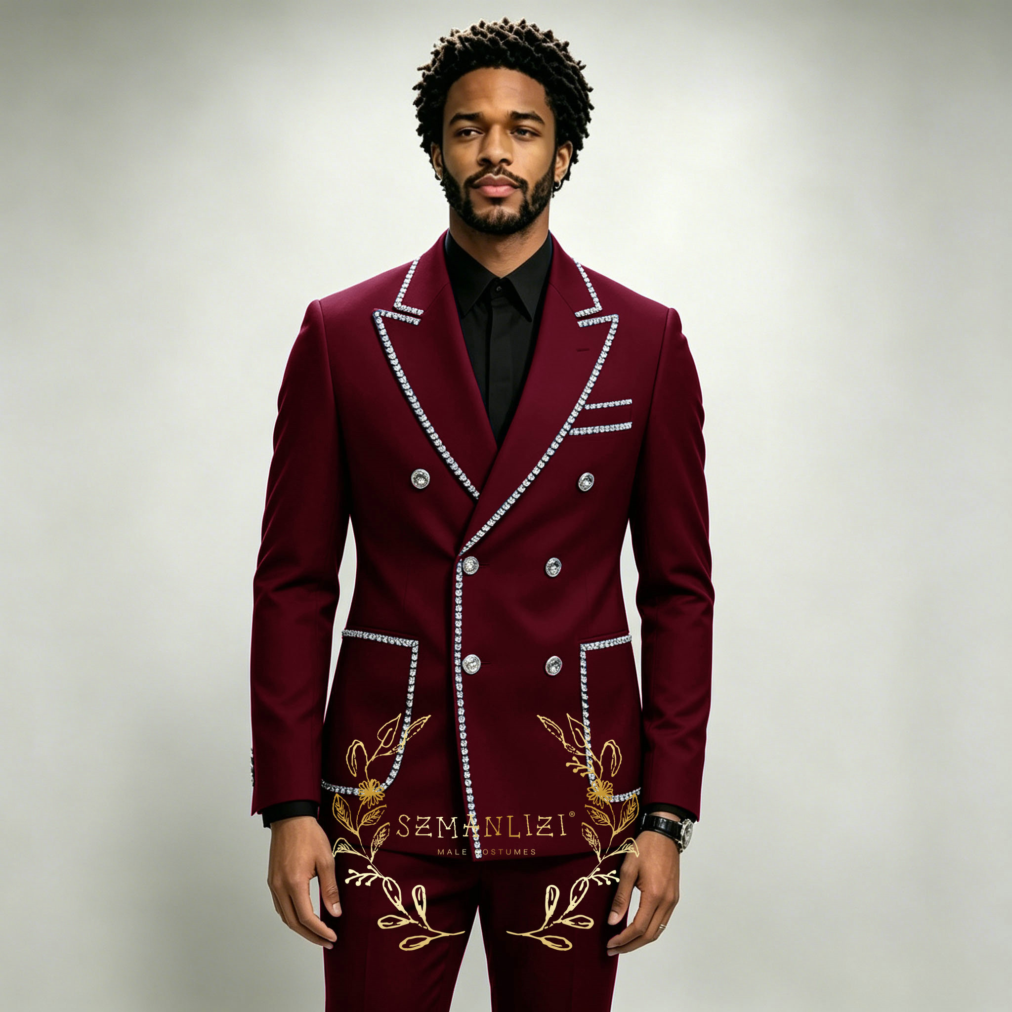 高級メンズスーツ2ピース ロイヤルブルー クリスタル ピーク - Formal Wear For Men In Wedding のレビューと価格