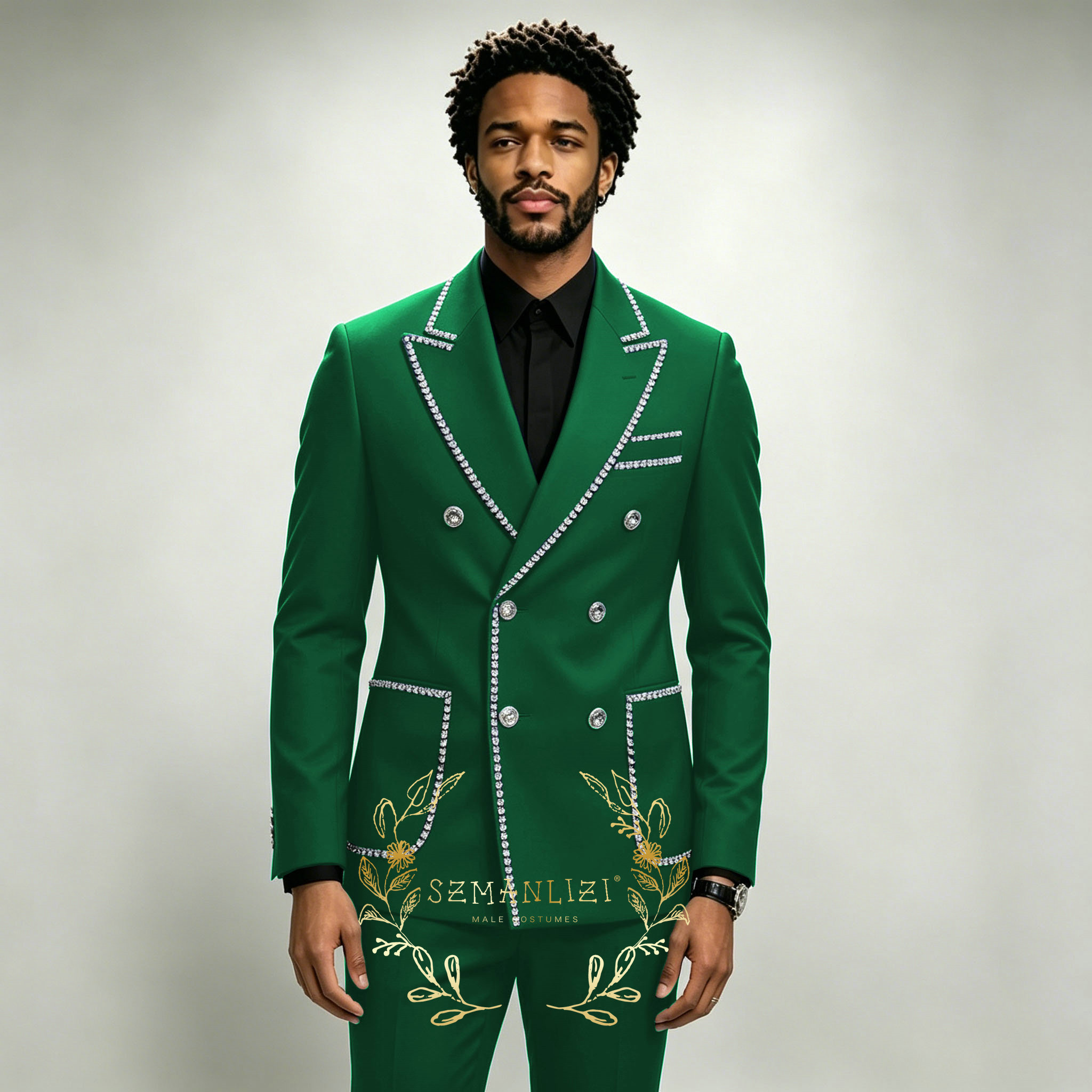 高級メンズスーツ2ピース ロイヤルブルー クリスタル ピーク - Formal Wear For Men In Wedding のレビューと価格