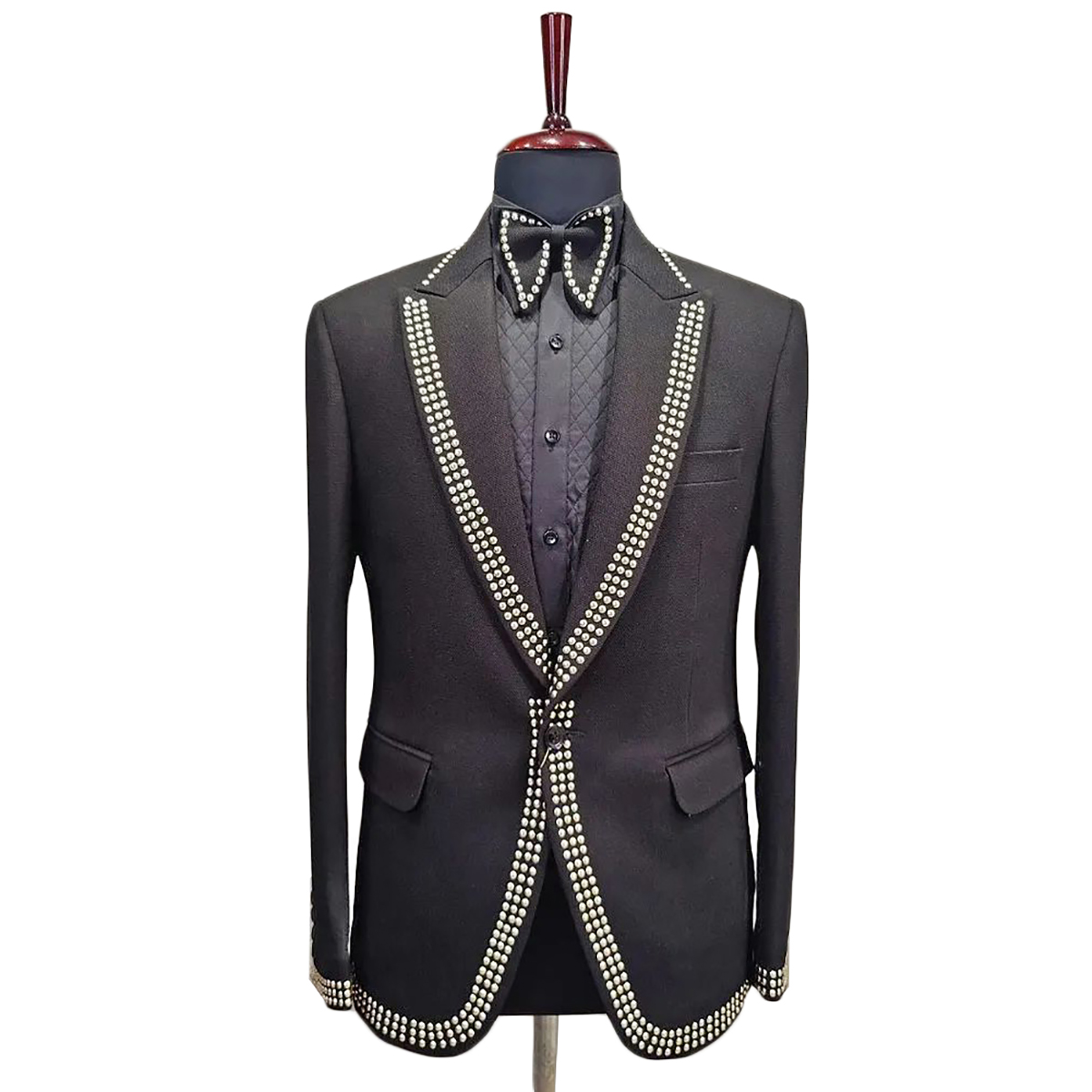 メンズウェディングタキシードデザインカスタムメイドビーズスー - Men Formal Wear Modern のレビューと価格