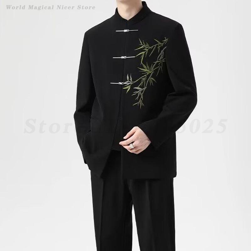 伝統的な男性の結婚式の婚約衣装古典的な新中国風のメンズ中山ス - Men'S Formal Wear For A Wedding のレビューと価格