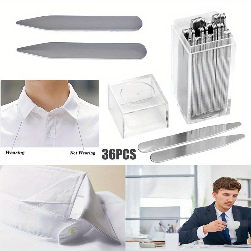 36個入り ステンレス製 シャツカラーステイヤー メンズ用  - Collar Stay Metal のレビューと価格