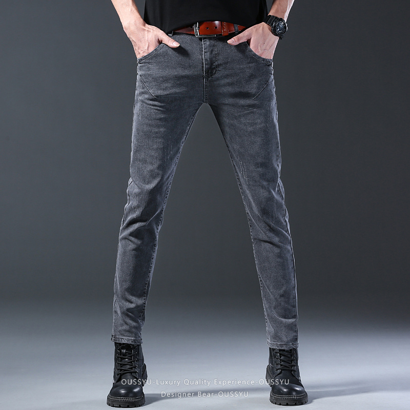 ブランド服男性弾性スリムレッグデニムジーンズカジュアルビジネ - Men Formal Wear Brands のレビューと価格