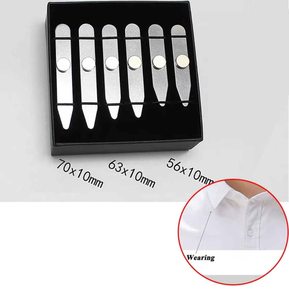 6個入り 新品 ステンレス製 カラーステー マグネット式 ボ - Collar Stay Metal のレビューと価格