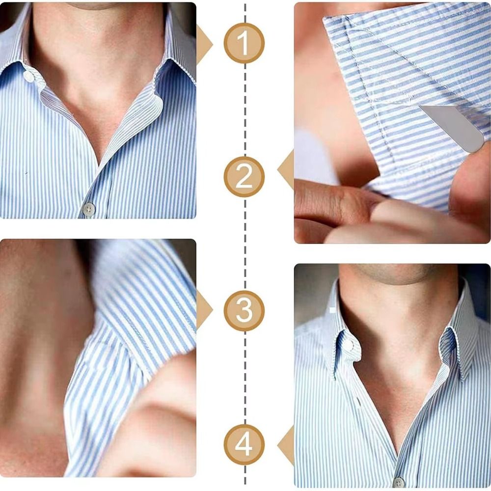 6個入り 耐久性のあるステンレス製襟骨補強材 マグネット式  - Collar Stay Metal のレビューと価格