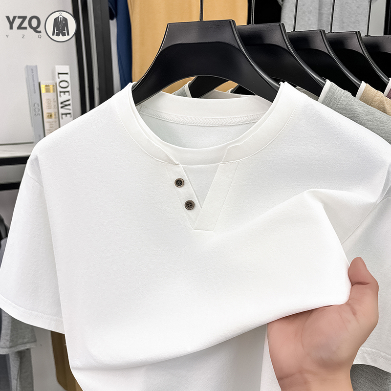 メンズ半袖 Tシャツ ヘンリーネック フェイクツーピース カ - Slim Fit Suit Set のレビューと価格