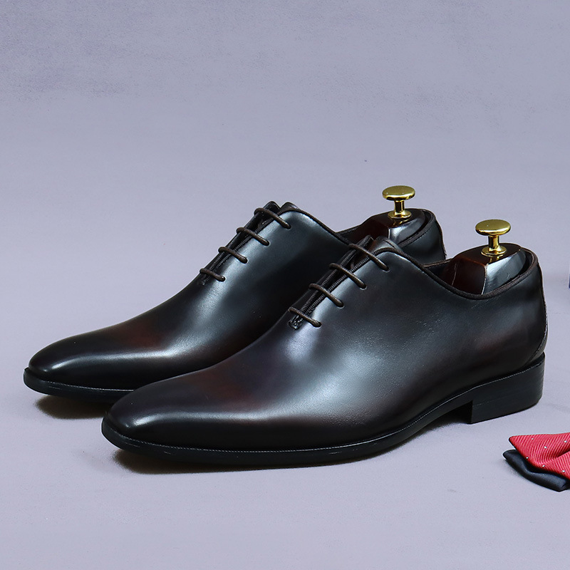 デザイナー本革メンズホールカットオックスフォードシューズ高級 - Men Formal Wear Brands のレビューと価格